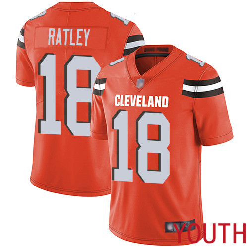 Cleveland Browns Damion Ratley Youth Orange Limited Jersey #18 NFL Football Alternate Vapor Untouchable